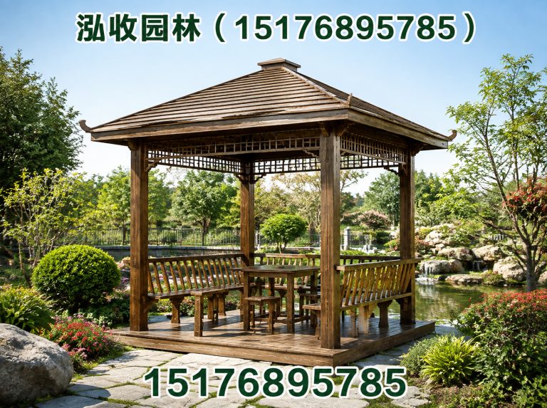 琼中防腐木凉亭展示图